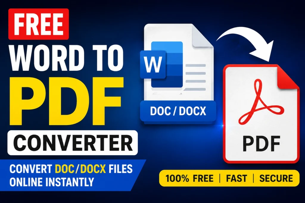 Free Word to PDF Converter — Convert DOCDOCX Files Online Instantly