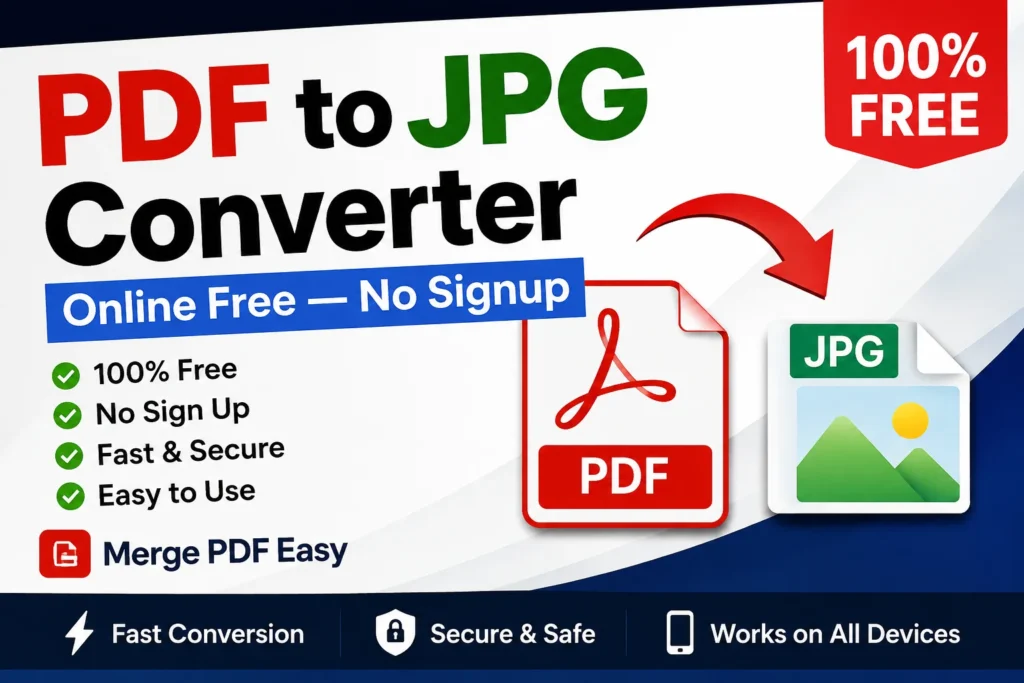 PDF to JPG Converter Online Free — No Signup Merge PDF Easy