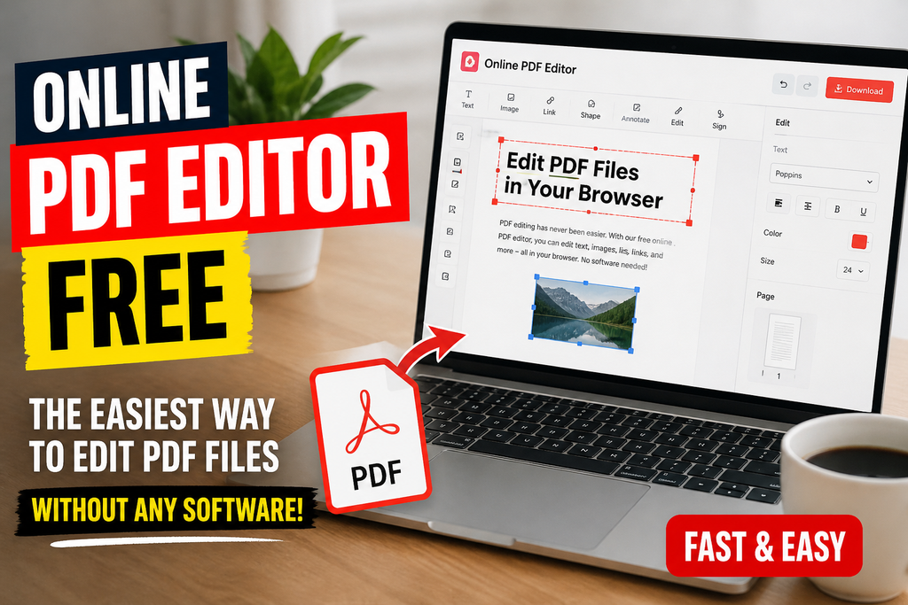 Online PDF Editor Free The Easiest Way to Edit PDF Files Without Any Software